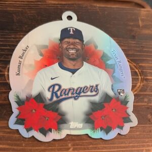 2025 Topps Holiday Kumar Rocker Rookie Ornament Card Rangers